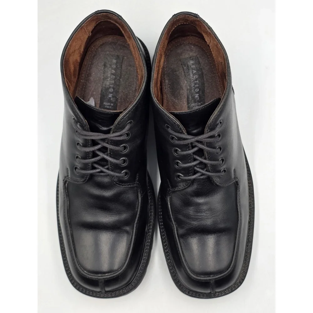 Kenneth Cole Vintage Black Leather Lace Up Ankle Boots‎ Mens 11.5 D